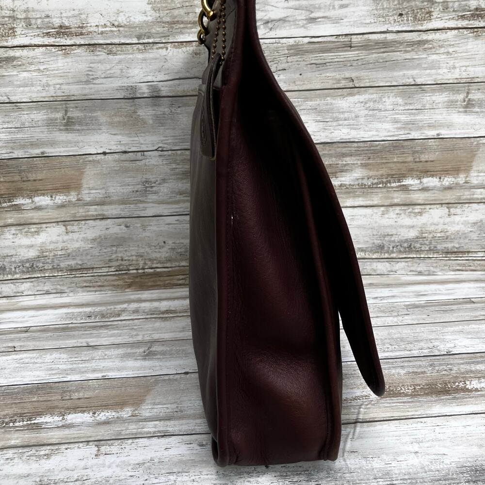 VTG Coach Leather Dowel‎ Briefcase 5292 Messenger Bag Brown Crossbody Turnlock - Picture 5 of 16